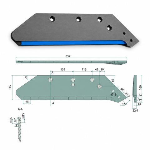 GRANIT ENDURANCE CARBIDE Reja de puntas intercambiables 16″